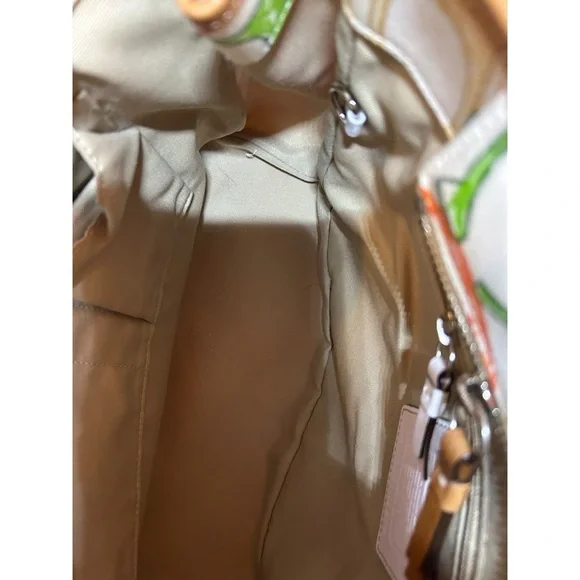 COACH Hamptons Multicolored Scribble Monogram Tote Shoulder Bag - Picture 5 of 8